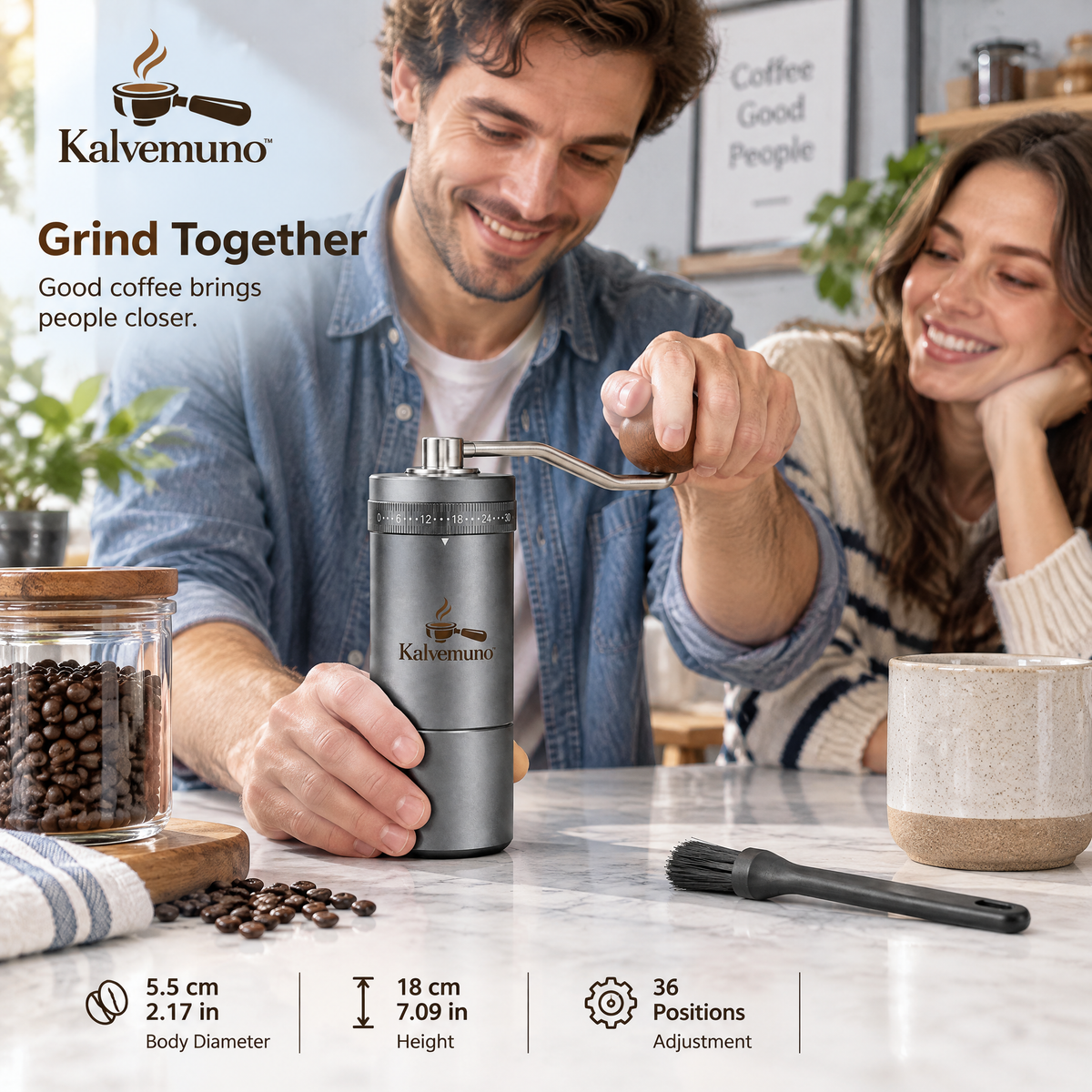 Kalvemuno™ – Precision Manual Coffee Grinder