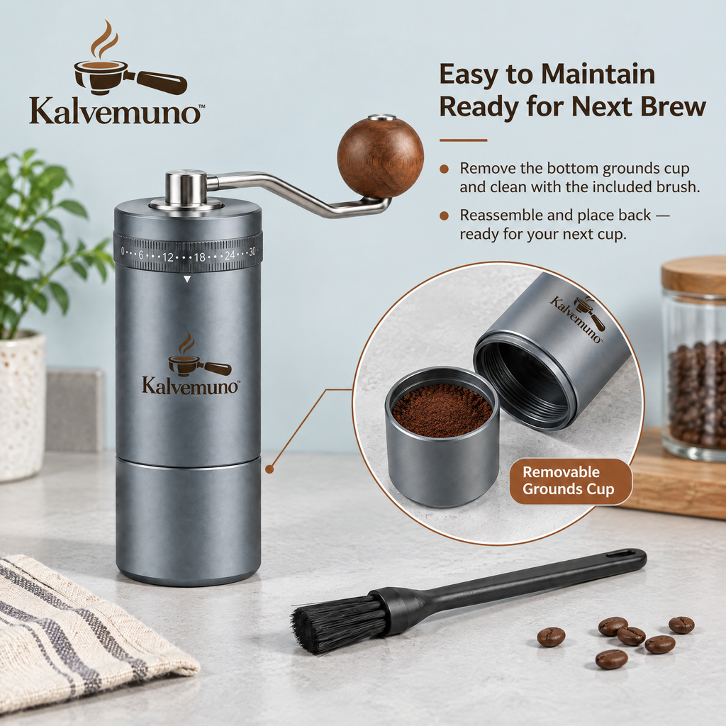 Kalvemuno™ – Precision Manual Coffee Grinder