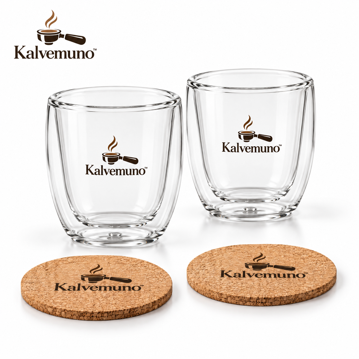 Kalvemuno™ – Double-Wall Espresso Glass Set