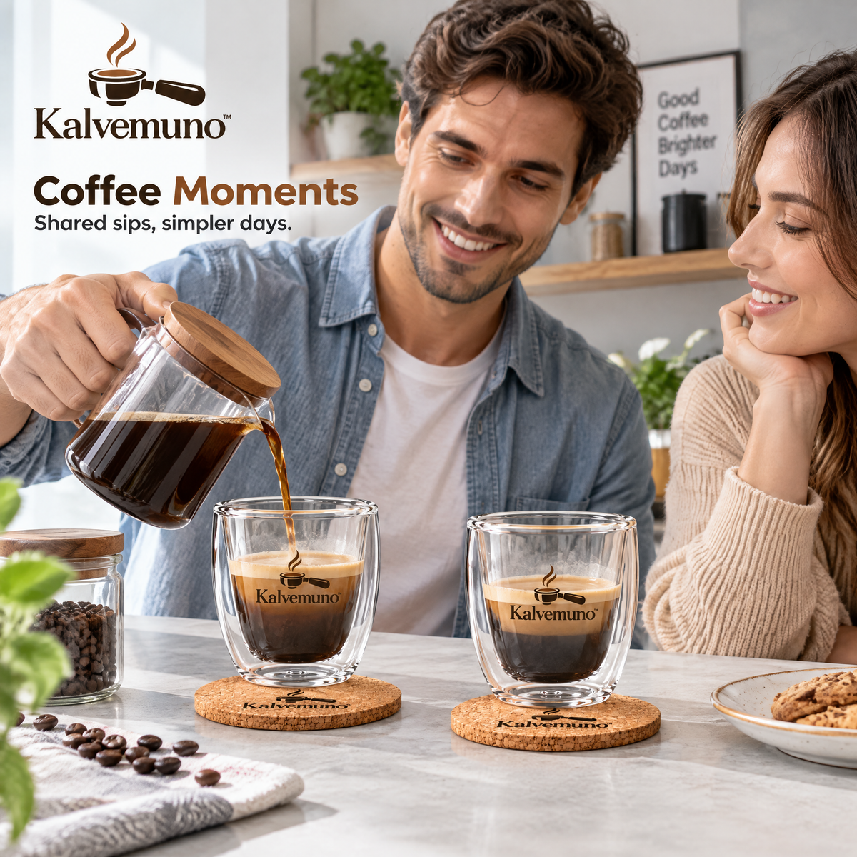 Kalvemuno™ – Double-Wall Espresso Glass Set