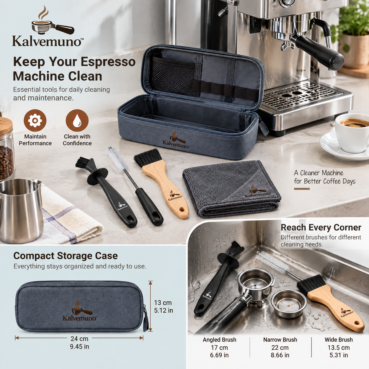Kalvemuno™ – Espresso Machine Cleaning Kit