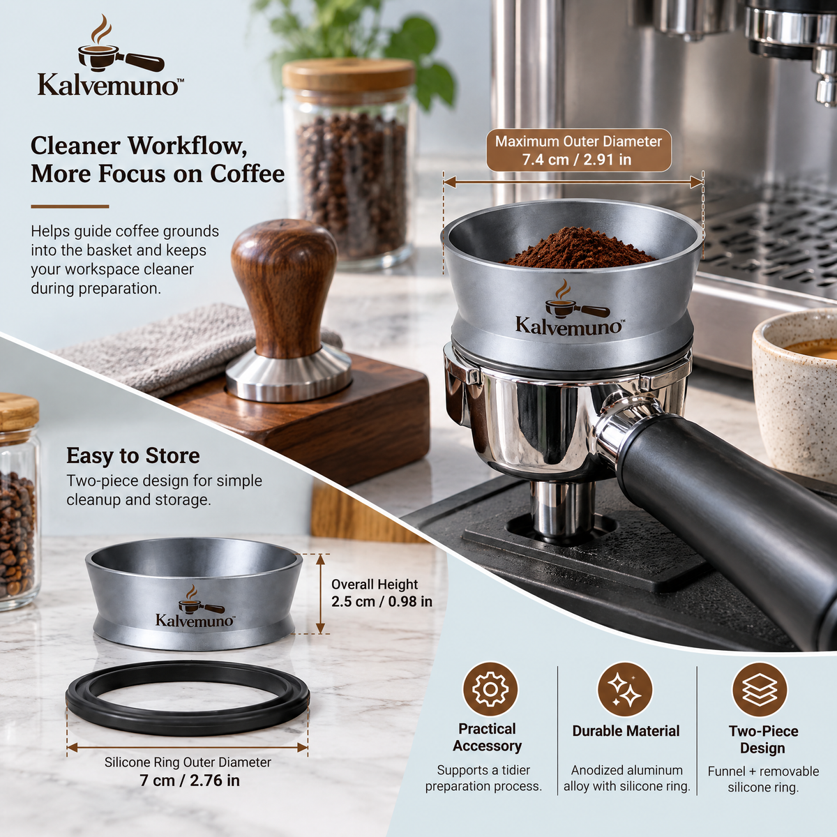 Kalvemuno™ – Espresso Dosing Funnel