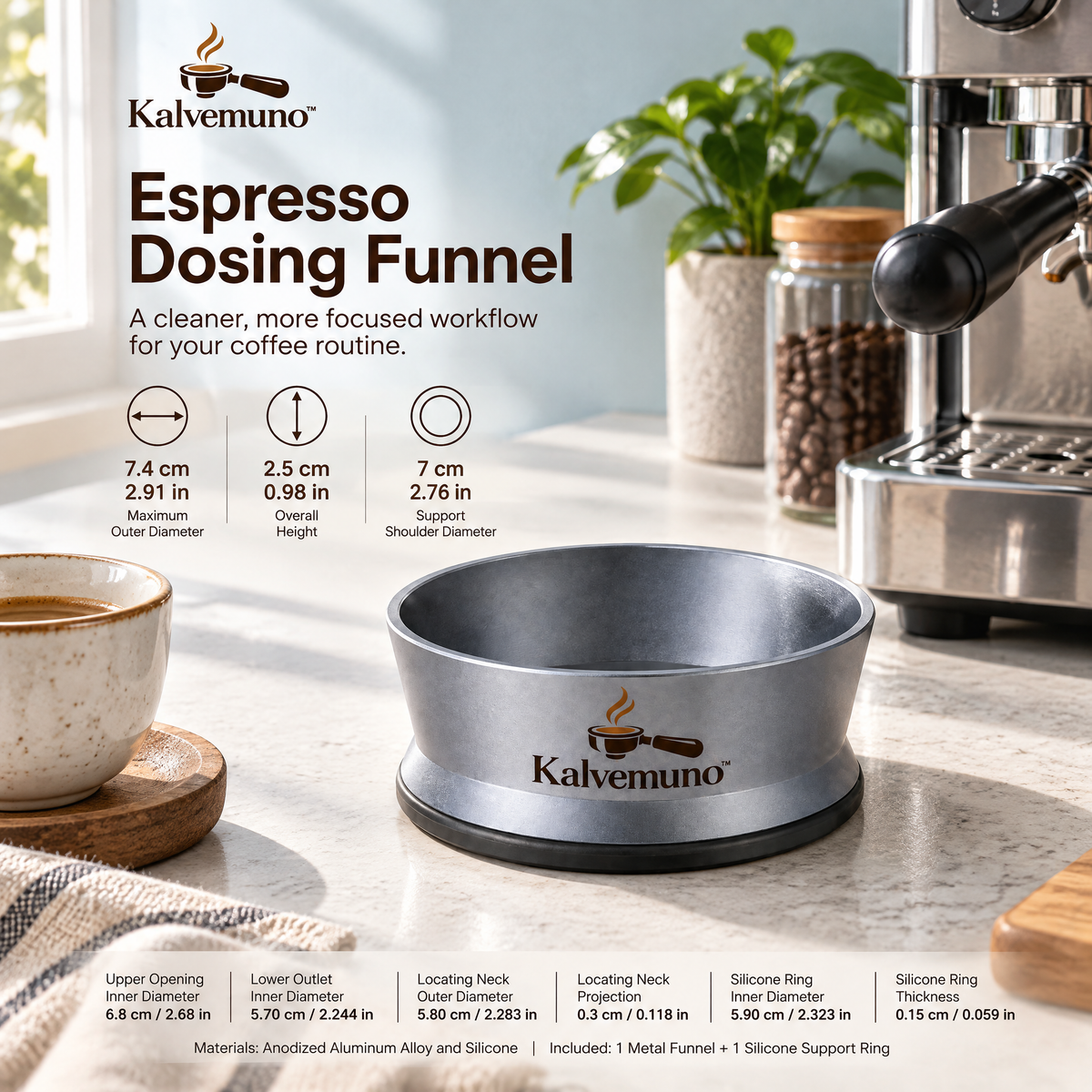 Kalvemuno™ – Espresso Dosing Funnel