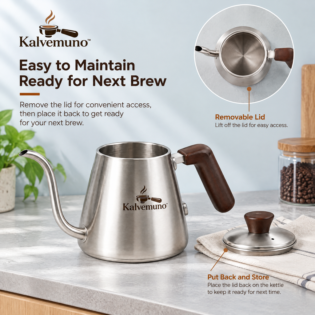 Kalvemuno™ – Gooseneck Pour-Over Kettle