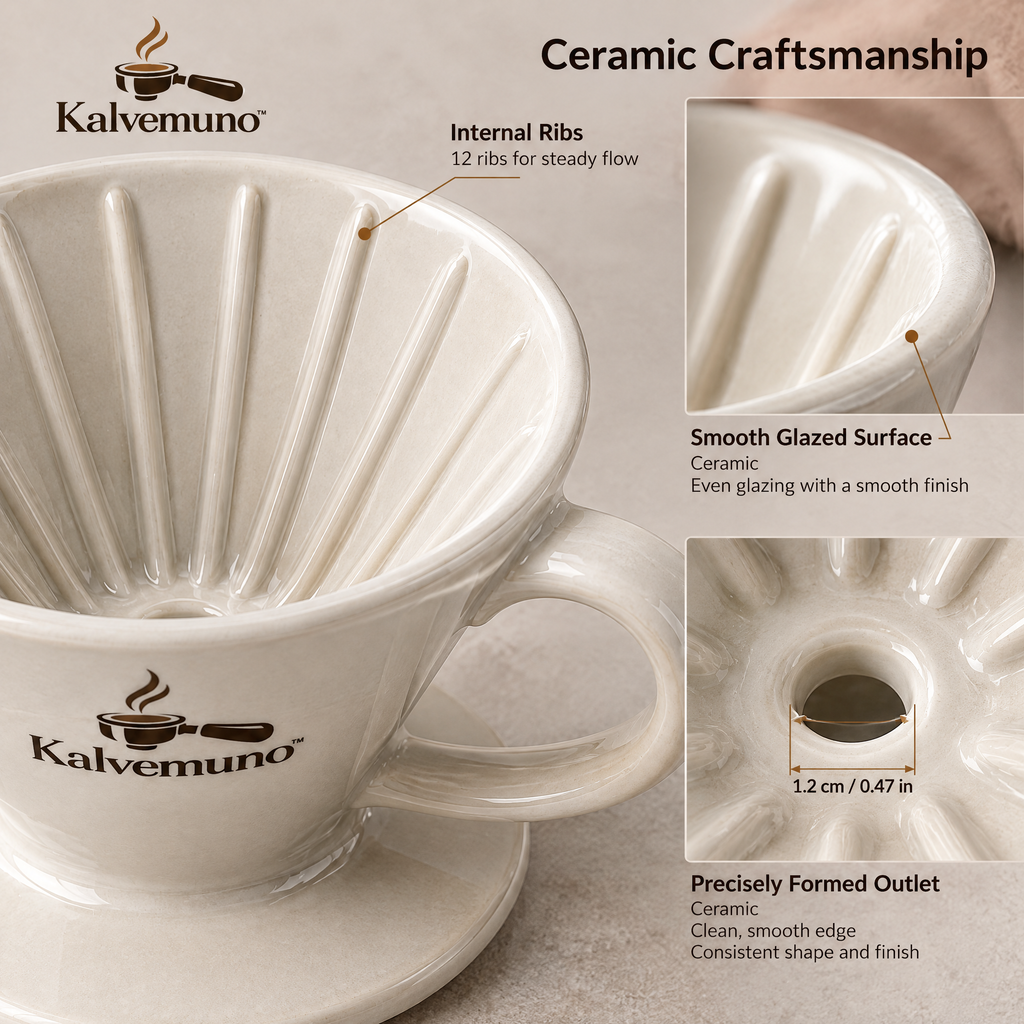 Kalvemuno™ – Ceramic Pour-Over Dripper