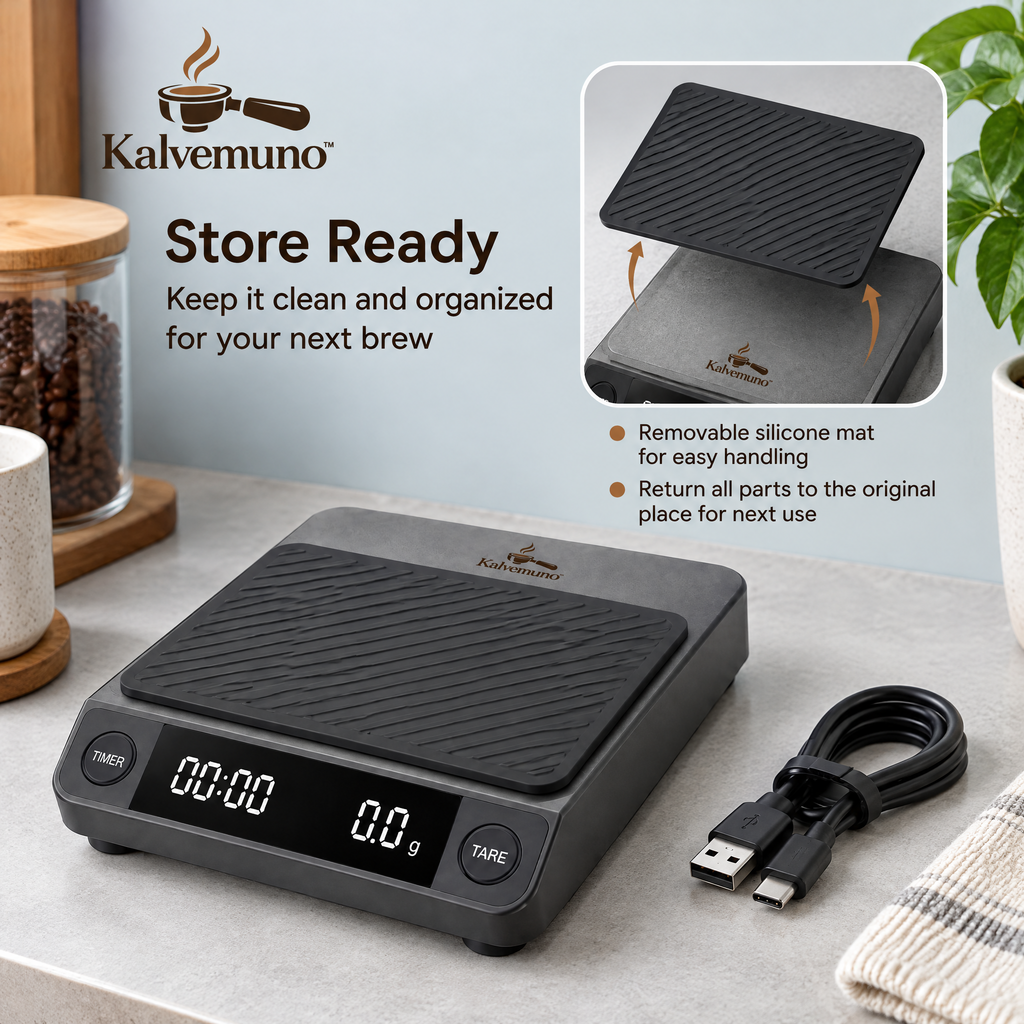 Kalvemuno™ – Digital Coffee Brewing Scale