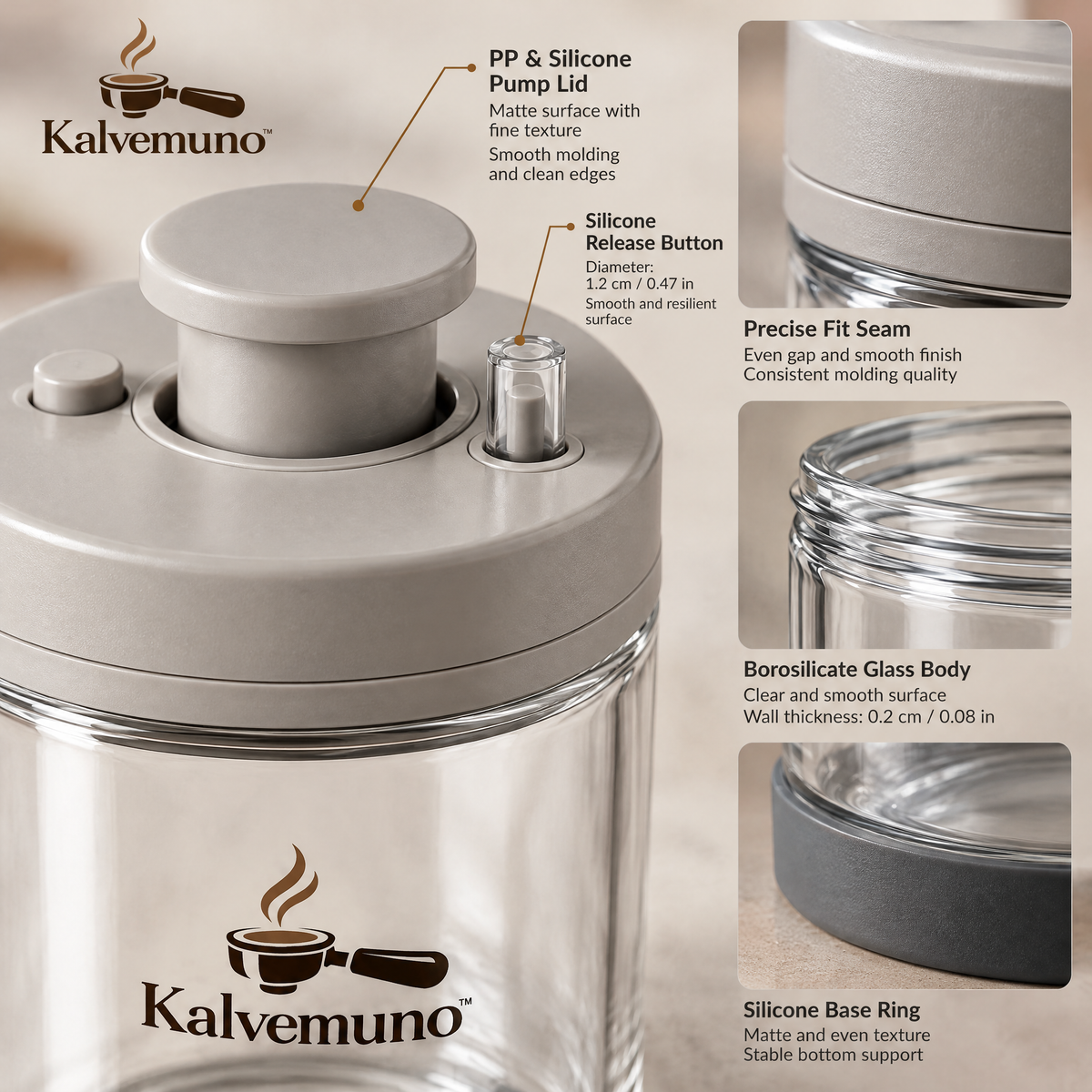 Kalvemuno™ – Vacuum Coffee Bean Canister