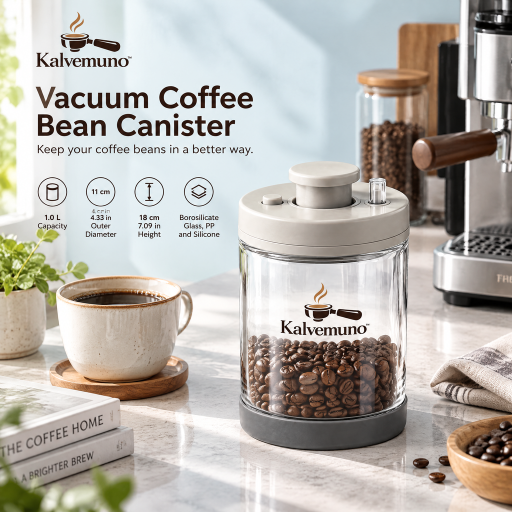 Kalvemuno™ – Vacuum Coffee Bean Canister