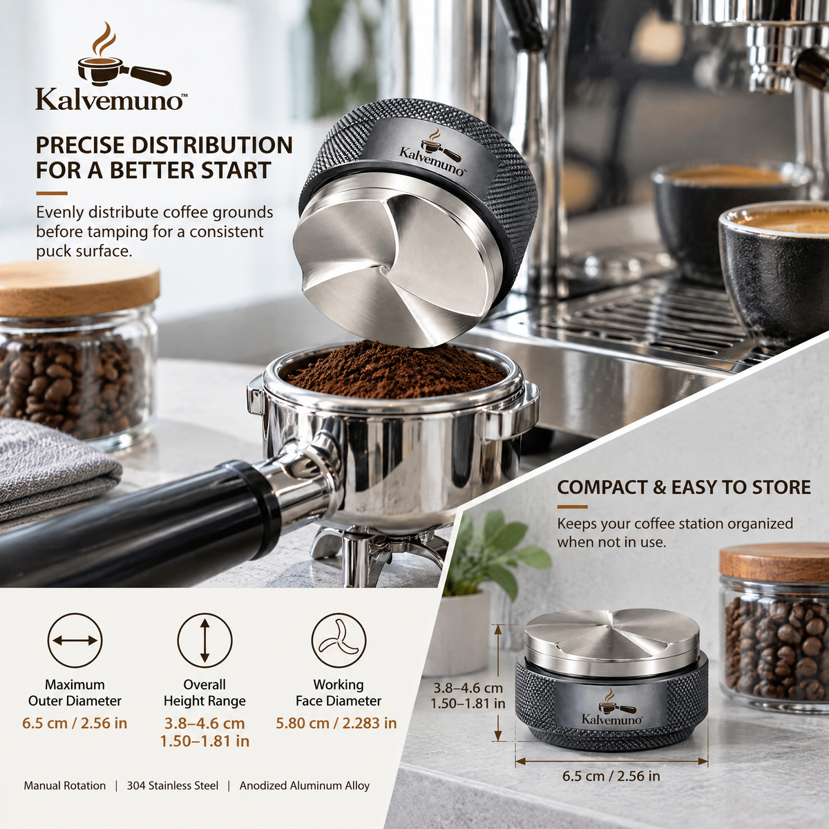 Kalvemuno™ – Espresso Distribution Tool